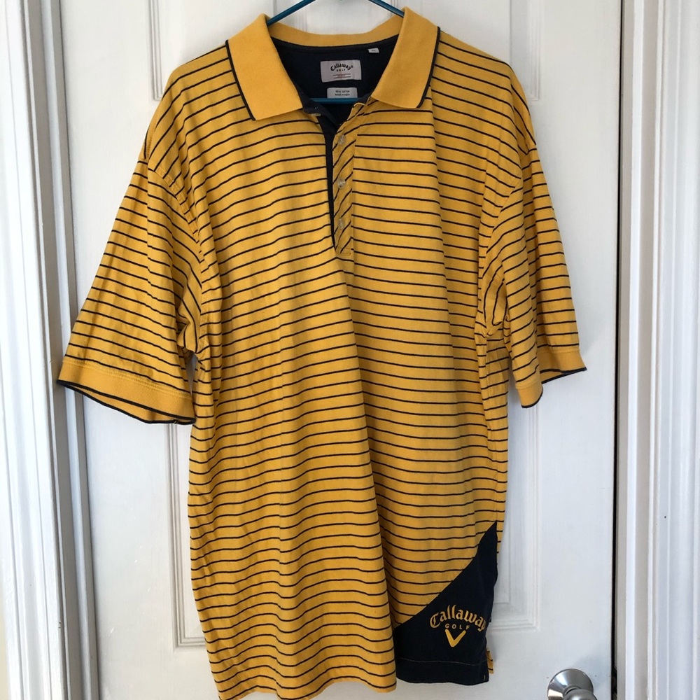 Callaway Men’s gold golf polo XL